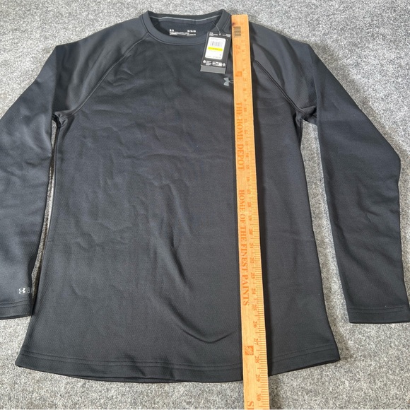Under Armour 1353349 Men's Med UA ColdGear Base 4.0 Layer Crew Shirt Black $100 - Picture 7 of 9